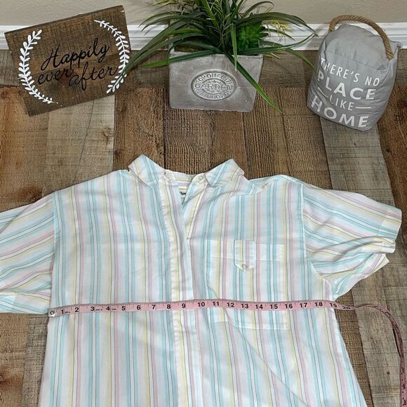 Vintage pastel Diane von furstenberg button down shirt - Picture 9 of 9